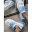 Colorblock Rhinestone Lace Up Casual Shoes - Bleu Ciel EU 43
