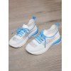 Colorblock Rhinestone Lace Up Casual Shoes - SKY BLUE EU 43