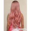 Ombre Wavy Full Bang Ultra Long Wig Capless Synthetic Wig - PINK 26INCH