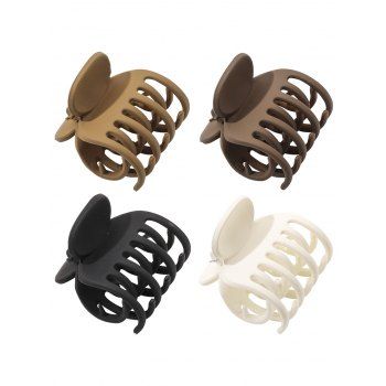 

4 Pcs Hair Claws Plain Color Trendy Hair Claws, Multicolor a