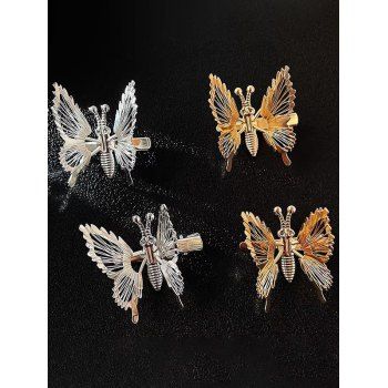 

4 Pcs Vivid Hollow Out Butterfly Hair Clips, Multicolor a