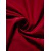 Underwire Tankini Swimsuit Solid Color High Waist Skorts Bathing Suit - DEEP RED S