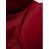 Underwire Tankini Swimsuit Solid Color High Waist Skorts Bathing Suit - DEEP RED M