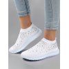 Rhinestone Flat Platform Slip On Knitted Casual Outdoor Shoes - PINK EU 43