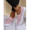 Twisted Rivet Flat Platform Casual Shoes - LIGHT PINK EU 42