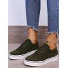 Lace Up Slip On Flat Platform Casual Shoes - BROWN EU 42