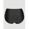 Plus Size Solid Color Flounce Tankini Swimsuit Adjustable Strap Padded Tankini Swimwear High Waist Bathing Suit - BLACK 4XL