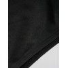Plus Size Solid Color Flounce Tankini Swimsuit Adjustable Strap Padded Tankini Swimwear High Waist Bathing Suit - BLACK 4XL