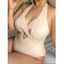 Plus Size & Curve One-piece Swimwear Solid Color Textured Halter Swimsuit Crossover Bowknot Padded Beach Swimwear - LIGHT COFFEE 4XL