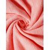 Débardeur Décontracté Long en Mousseline Treillis Transparent Imprimé avec Nœud Papillon de Grande Taille - Rose clair 5X