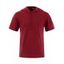 T-shirt à Capuche Décontracté en Couleur Unie Demi-Bouton à Manches Courtes - Rouge foncé XL