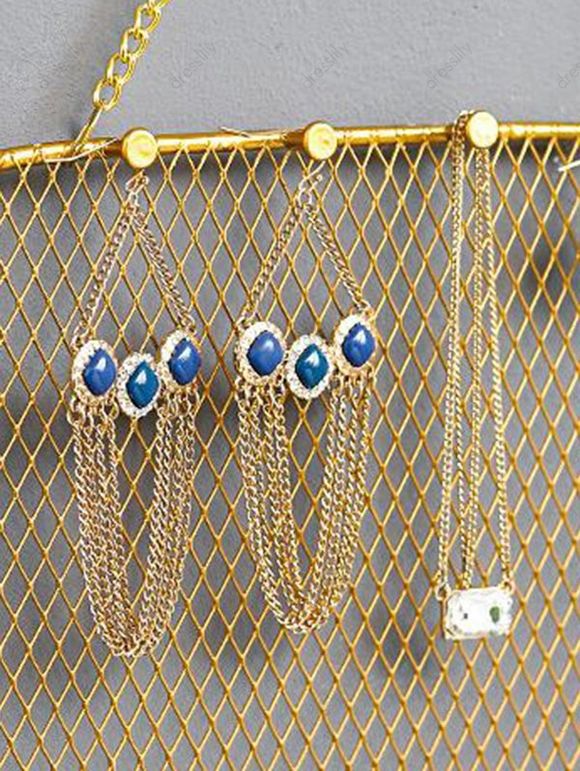 Présentoir de Bijoux en Maille à Suspendre Au Mur - d'or 