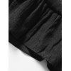 Plus Size Cover-up Dress Plain Color Flounce Hem Mini Beach Cover-up Dress - BLACK 1XL