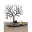 Présentoir de Bijoux en Forme de Wapiti Motif Arbre - Noir 25 CM * 14.5 CM * 22.5 CM