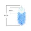 Bohemian Dream Catcher Pastel Color Faux Feather Hanging Wall Home Decor - LIGHT BLUE 