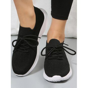 

Breathable Lace Up Slip On Sport Shoes, Black