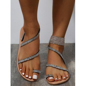 

Sparkly Open Toe Backless Slip On Ankle Sandals, Black