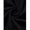 Plain Color Dress Grommet Buckle Chain Embellishment High Waisted Sleeveless A Line Midi Dress - BLACK L