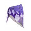 Butterfly Print Halter Bikini Swimsuit Padded Bikini Three Piece Swimwear High Waist Swim Skirt Bathing Suit - PURPLE XXL