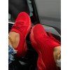 Plain Color Lace Up Thick Platform Breathable Casual Outdoor Shoes - RED EU 43