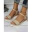 Buckle Strap Thick Platform Trendy Outdoor Sandals - Abricot EU 42