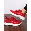 Lace Up Thick Platform Breathable Outdoor Sports Shoes - RED EU 42
