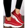 Lace Up Thick Platform Breathable Outdoor Sports Shoes - RED EU 42