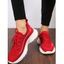 Lace Up Thick Platform Breathable Outdoor Sports Shoes - Rouge EU 40