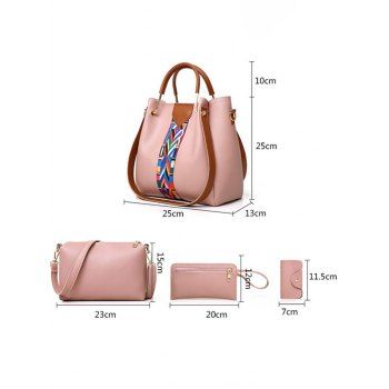 4 Pcs Mother Bag Colored Printed Large Capacity Crossbody Bags Set