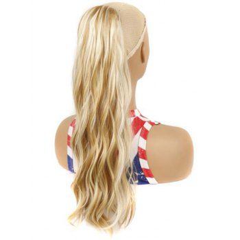 

Wavy Capless Long Ponytail Trendy Synthetic Wig, Light coffee