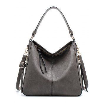 

Tassel Zipper PU One Shoulder Bag Tote Bag, Gray