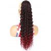 Curly Long Capless Ponytails Trendy Synthetic Wig - DEEP RED 