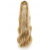 Wavy Capless Long Ponytail Trendy Synthetic Wig - LIGHT COFFEE 