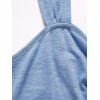 Mini Robe Ligne A Ceinturée à Imprimé Fleur en Dentelle à Taille Empire Faux Bouton - Bleu clair S