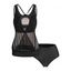 Ensemble de Bikini de Bain Tankini Cahce-cœur Matelassé Gainant en Maille sans Dos - Noir XXL