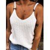 Textured Tank Top Plain Color Strap Casual Tank Top - WHITE XL
