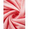 Ensemble de Robe Ligne A Asymétrique Fleur Imprimée à Bretelle Fine de Grande Taille et de Haut à Manches Courtes - Rose clair 5X
