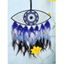 Attrape-Rêve Tendance Style Ajouré Motif Œil Coloré et Fausse Plumes Décor Maison - multicolor 
