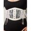 Ceinture Large en Dentelle Florale avec Rivet - multicolor C 