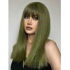 Straight Full Bang Long Capless Cosplay Synthetic Wig - DEEP GREEN 22INCH