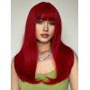 Straight Full Bang Long Capless Cosplay Synthetic Wig - RED 22INCH