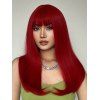 Straight Full Bang Long Capless Cosplay Synthetic Wig - RED 22INCH