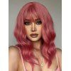 Cosplay Wig Full Bang Wavy Medium Capless Trendy Synthetic Wig - TULIP PINK 16INCH