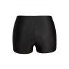 Pastel Color Hollow Out Mesh Tankini Swimsuit Boyleg Tankini Two Piece Swimwear Padded Adjustable Strap Bathing Suit - BLACK XXL