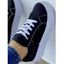 Lace Up Colorblock Thick Platform Casual Outdoor Shoes - Bleu EU 43
