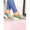Hollow Out Breathable Wedge Heel Lace Up Casual Outdoor Shoes - PINK EU 42