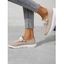 Lace Up Plain Color Thin Platform Casual Outdoor Shoes - Léopard EU 41