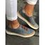 Hollow Out Slip On Colored Striped Casual Outdoor Shoes - Blanc EU 42