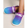 Ombre Lace Up Thin Platform Casual Outdoor Shoes - PURPLE EU 43