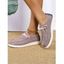 Lace Up Heather Thick Platform Outdoor Shoes - Rose clair EU 42
